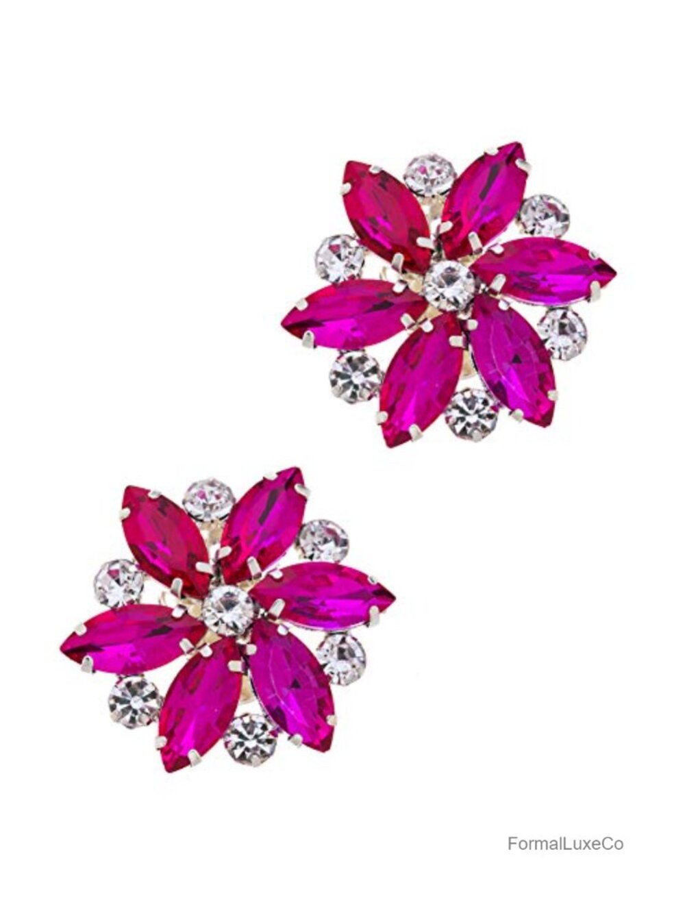 Rhinestone Shoe Clips Buckle Clasp Shoe Decoration Charms 2Pcs